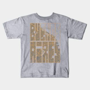 Buenos Aires, Argentina City Map Typography - Bauhaus Kids T-Shirt